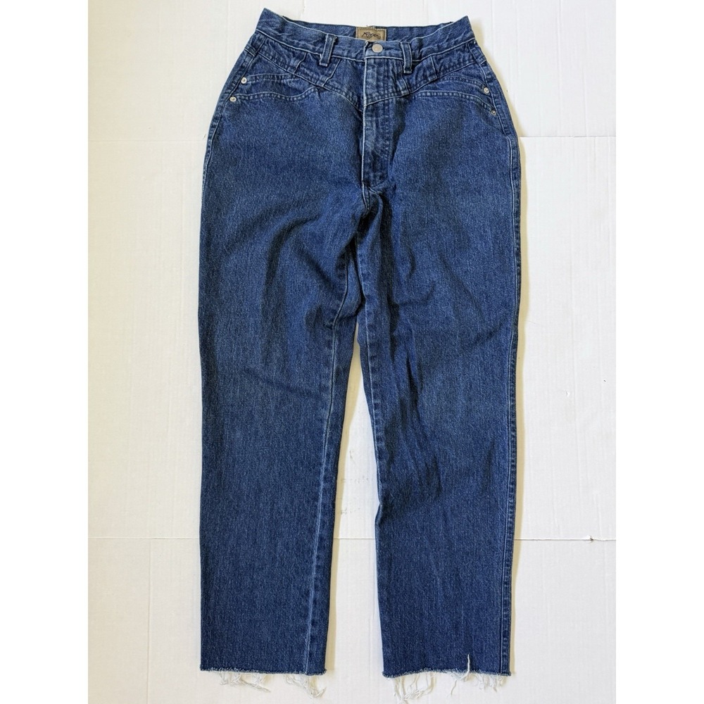 Roper Womens 11 Denim Jeans High Rise Straight Leg Raw Hem Western Vintage USA